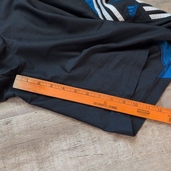 Vintage Adidas 00s Style Streetwear Athletic Shorts Thick EUC Y2K Blue Black XL - Picture 5 of 6